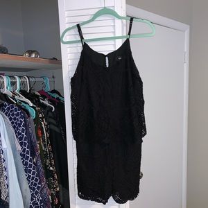 Black lace romper